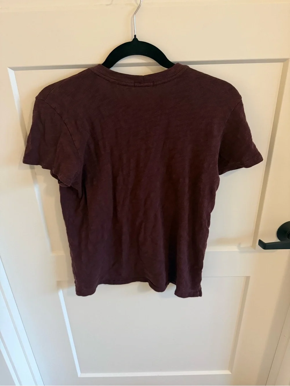 ATM Anthony Thomas Melillo Slub Cotton Tee Burgundy Size M - Picture 4 of 4